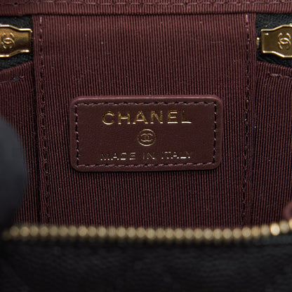 Chanel Mini Vanity With Chain Caviar Black L