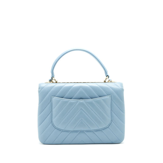 Chanel Trendy CC Flap Bag Light Blue Lambskin L
