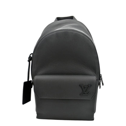 LOUIS VUITTON Takeoff Aerogram Grained Calf Leather Backpack Black