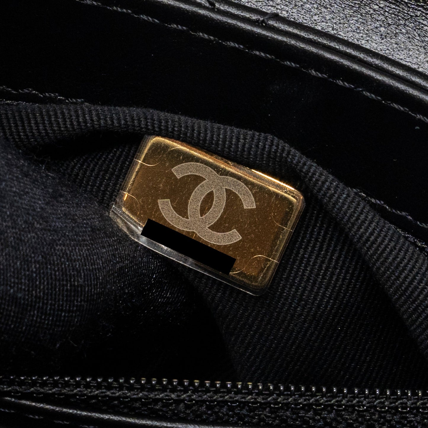 Chanel 23K mini kelly shopping tote bag Calfskin black  (microchip)