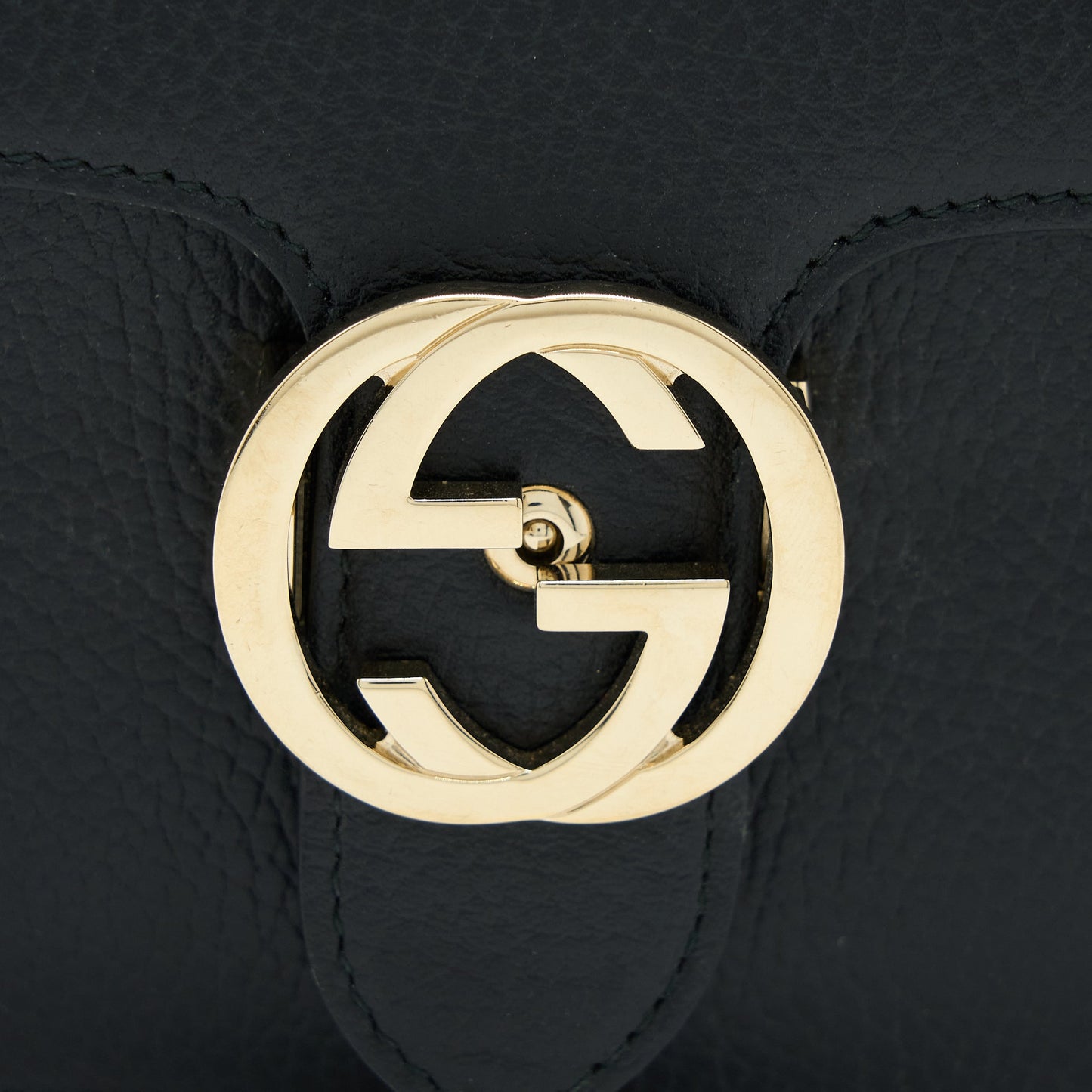 Gucci Interlocking Small Shoulder Bag Black L