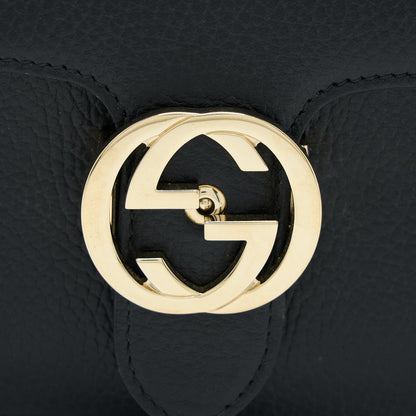 Gucci Interlocking Small Shoulder Bag Black L