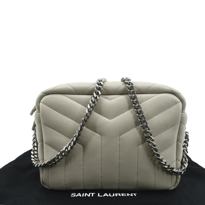 YVES SAINT LAURENT Loulou Y Small Calfskin Leather Crossbody Bag White