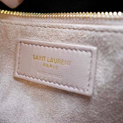 YVES SAINT LAURENT Le 5 A 7 Leather Satchel Bag Rosy Sand