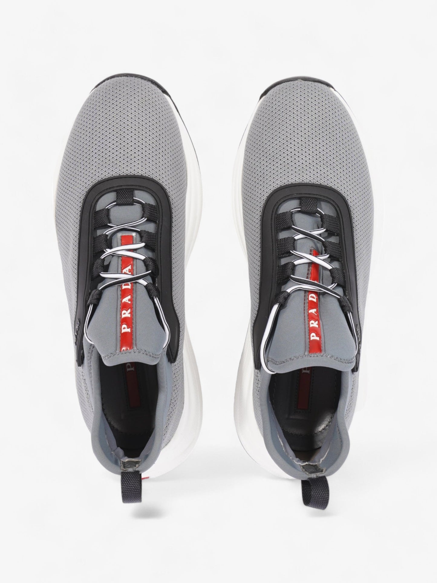 Prada Womens Neoprene Grey / White / Black EU 35 / UK 2