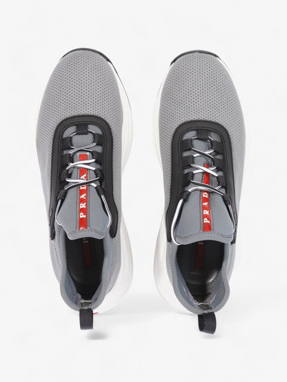 Prada Womens Neoprene Grey / White / Black EU 35 / UK 2