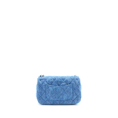 Chanel 23P Mini Coco Love Flap Bag Camellia Denim Blue  (Microchip)