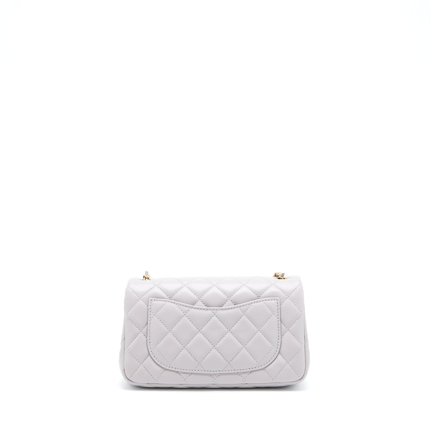 Chanel Pearl Crush Mini Rectangular Lambskin Grey Brushed  (Microchip)