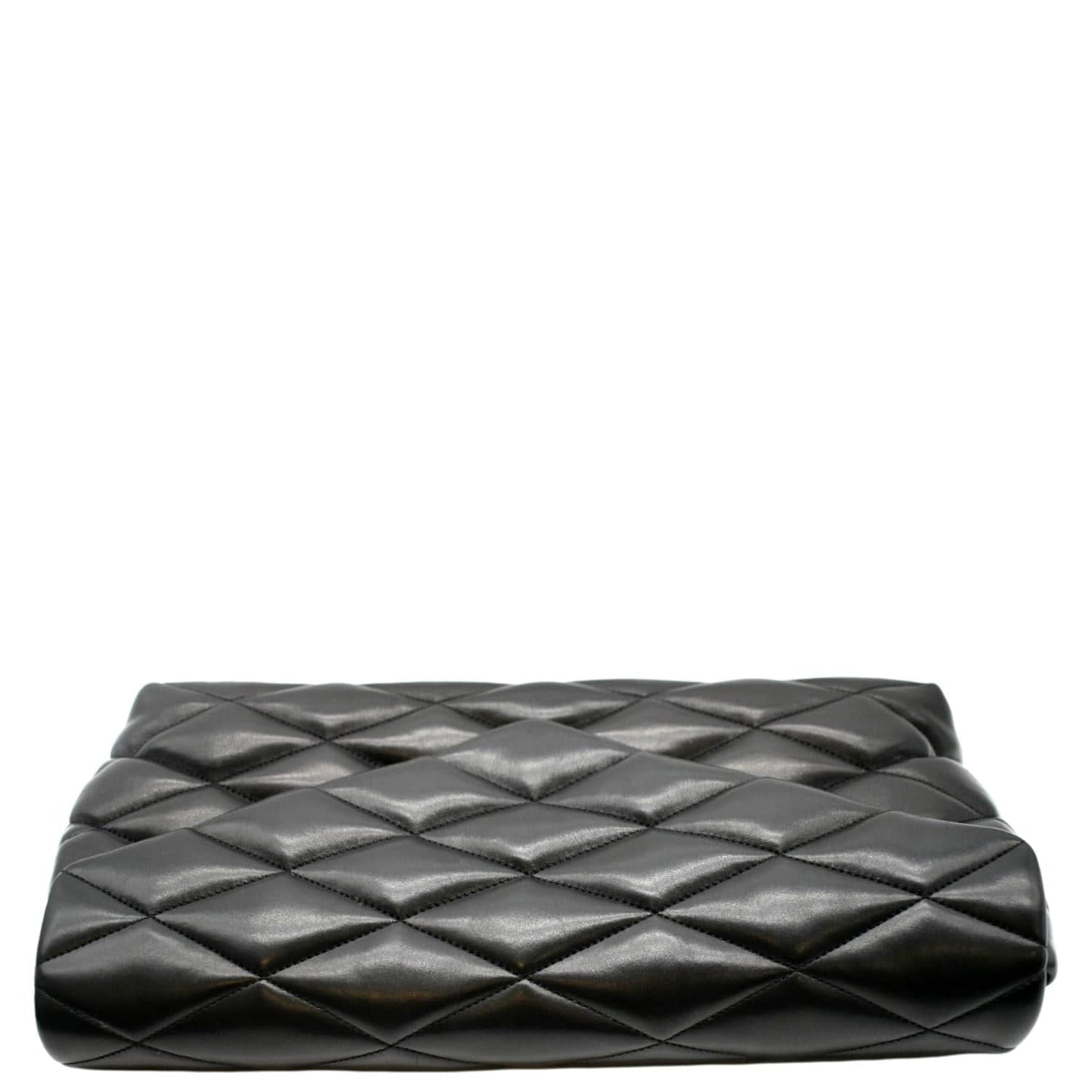 YVES SAINT LAURENT Sade Large Quilted Leather Clutch Bag Black