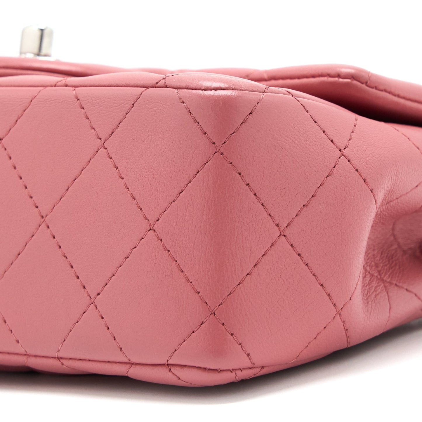 Chanel Mini Rectangular Flap Bag Lambskin Pink