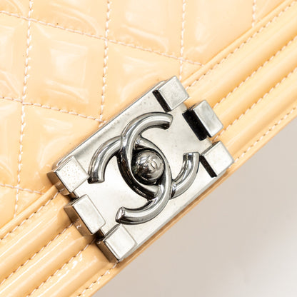 Chanel New Medium Boy Bag Patent Pink