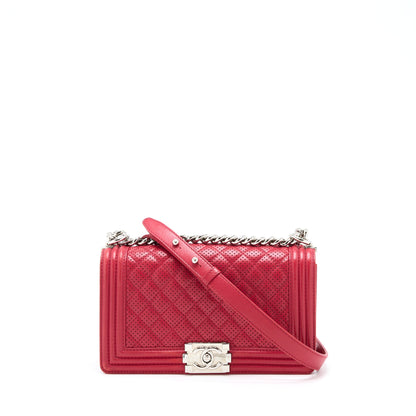 Chanel Medium Boy Bag Lambskin Red
