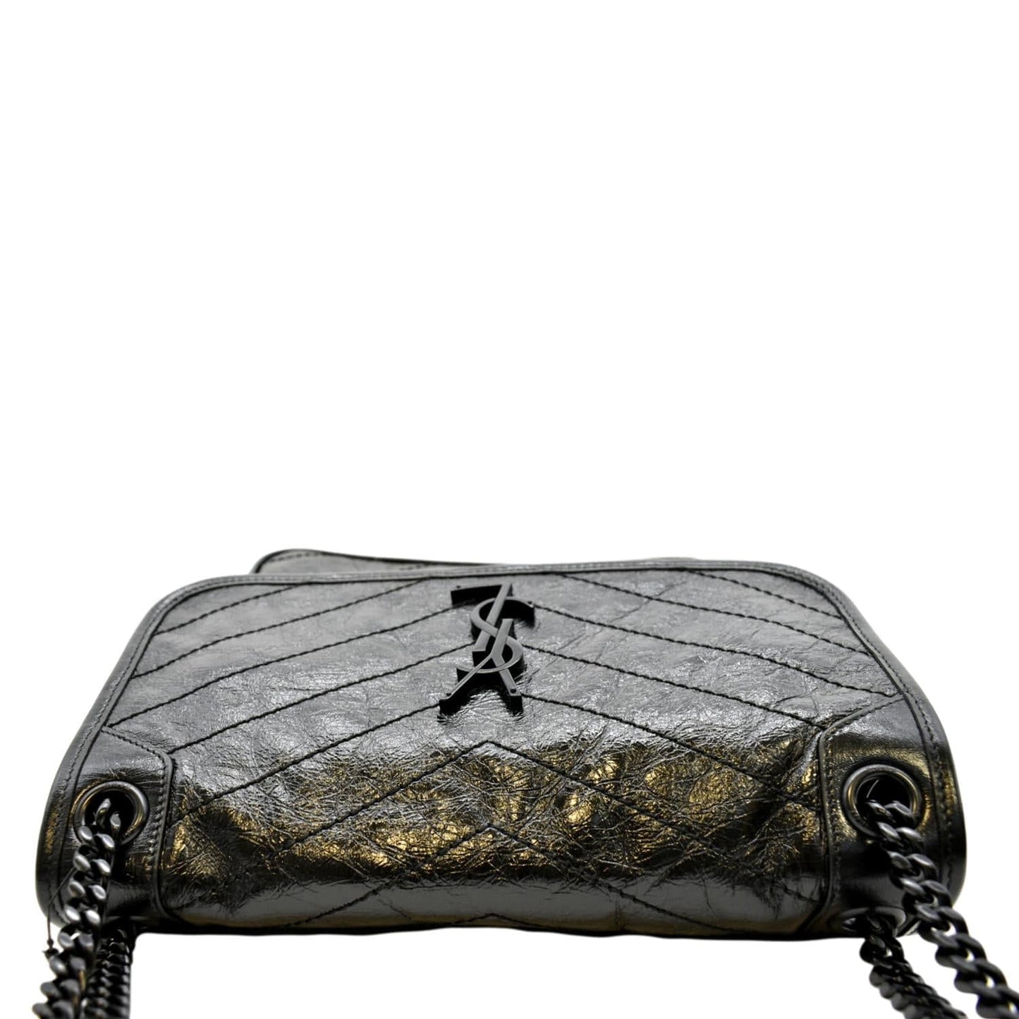 YVES SAINT LAURENT Niki Medium Leather Shoulder Bag Black