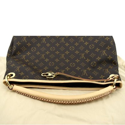 LOUIS VUITTON Artsy MM NM Monogram Canvas Hobo Bag Brown