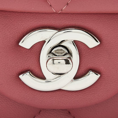 Chanel Mini Rectangular Flap Bag Lambskin Pink