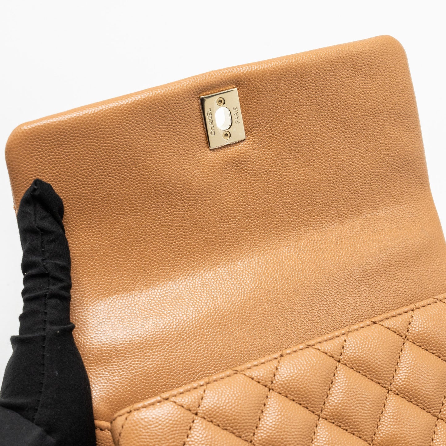 Chanel 21P Small Coco Handle Caviar Caramel L