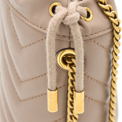 Gucci GG Marmont Mini Bucket Dark Beige