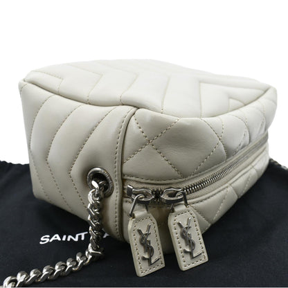 YVES SAINT LAURENT Loulou Y Small Calfskin Leather Crossbody Bag White
