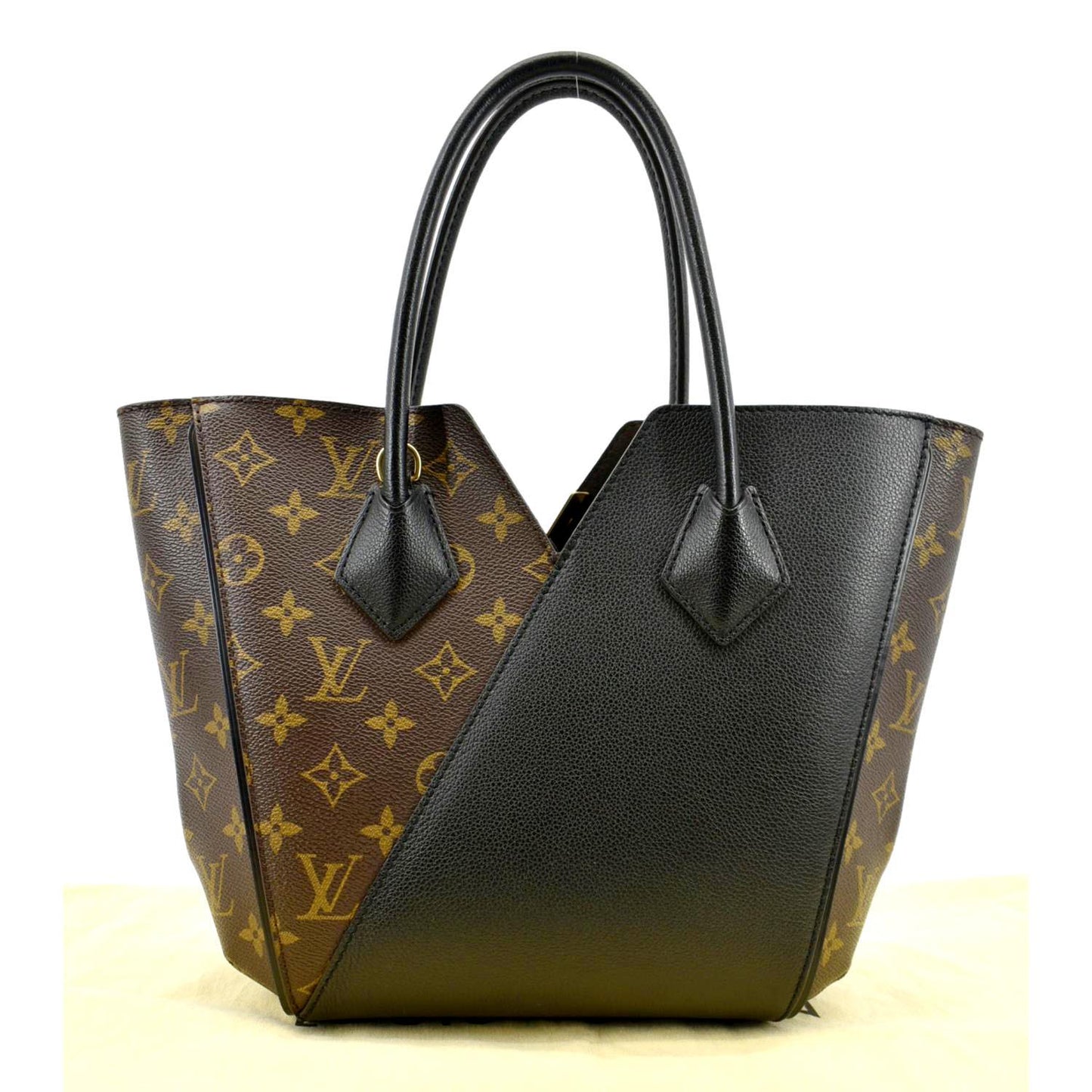 LOUIS VUITTON Kimono Monogram Canvas Leather Tote Bag Noir Black