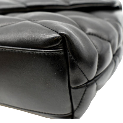 YVES SAINT LAURENT Sade Large Quilted Leather Clutch Bag Black
