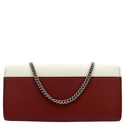 GUCCI Dionysus Leather Chain Clutch Red