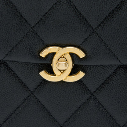 Chanel 22P Flap Backpack Caviar Black Brushed  (Microchip)