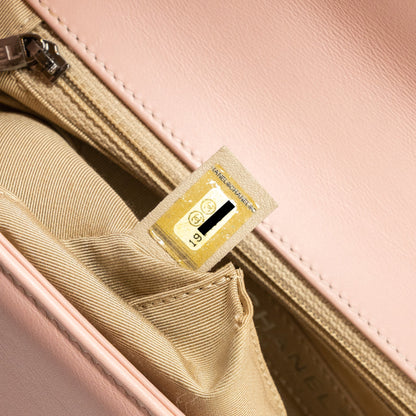 Chanel New Medium Boy Bag Patent Pink