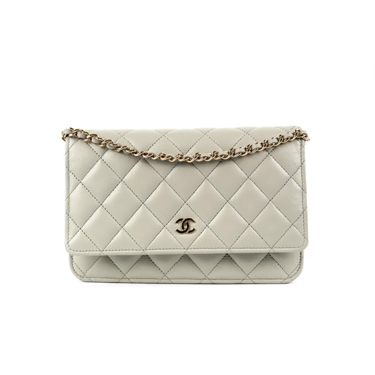 Chanel Wallet on Chain WOC Lambskin Grey (Microchipped)