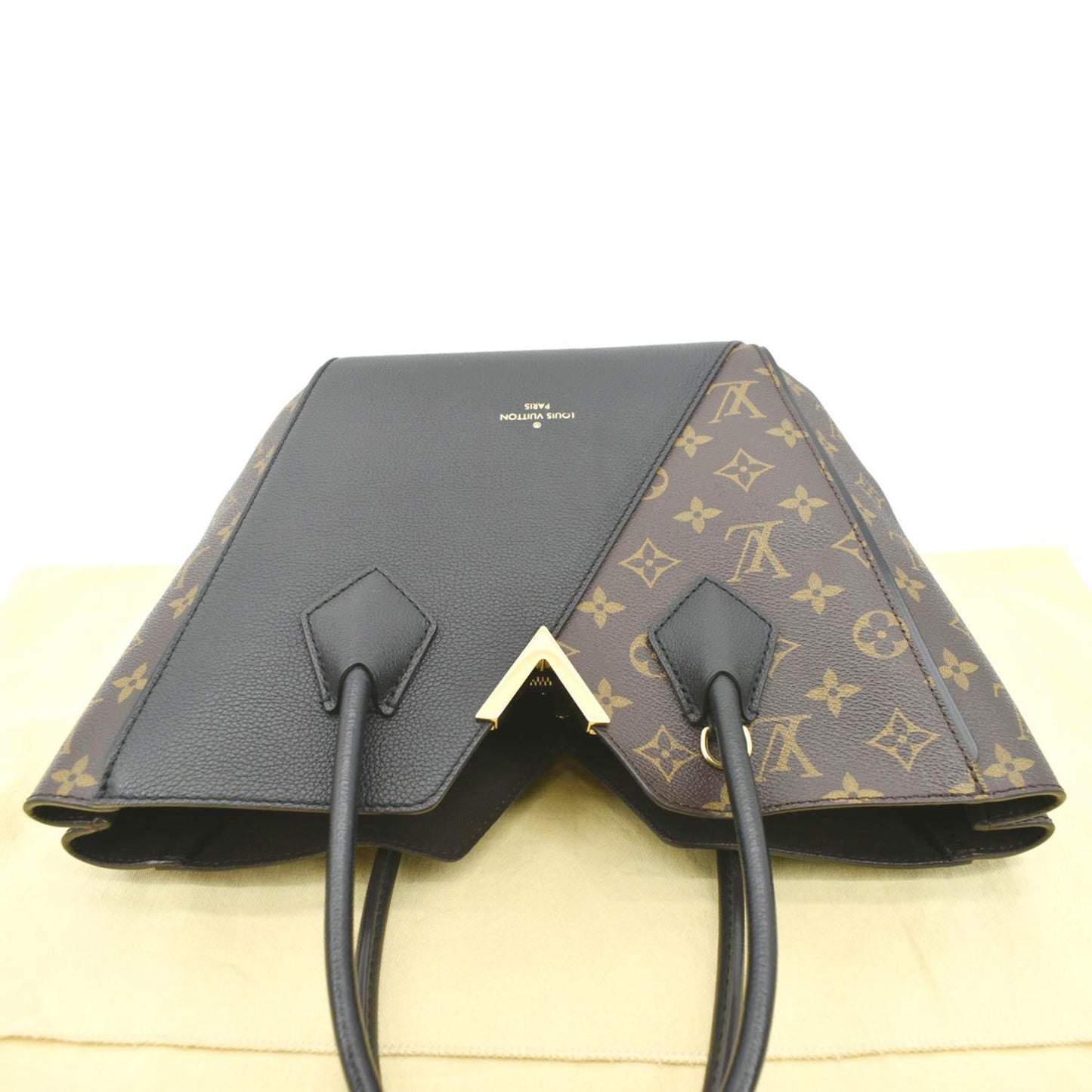 LOUIS VUITTON Kimono Monogram Canvas Leather Tote Bag Noir Black