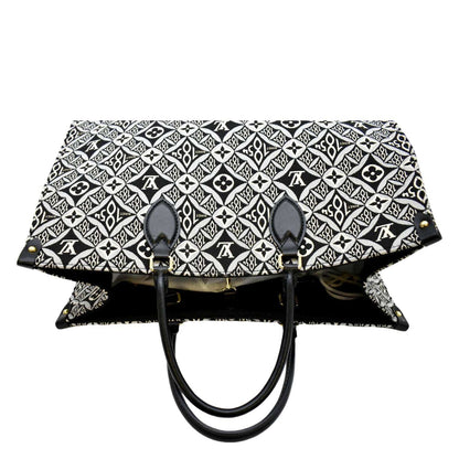 LOUIS VUITTON Onthego GM 1854 Jacquard Tote Bag Grey