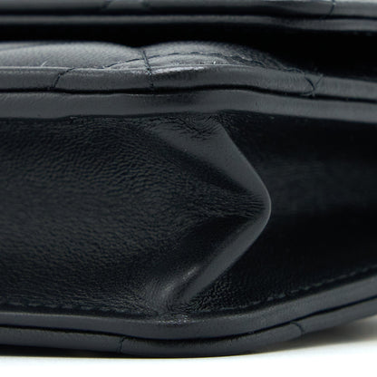 Chanel Pearl Crush Wallet On Chain Lambskin Black Brushed  (Microchip)