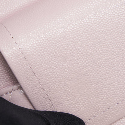 Chanel Medium Classic Double Flap Bag 21S Caviar Light Pink L