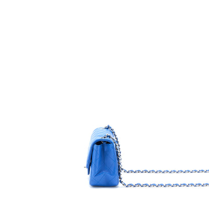 Chanel Mini Square Flap Bag Lambskin Blue