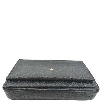 LOUIS VUITTON Felicie Monogram Empreinte Chain Pochette Crossbody Bag Black