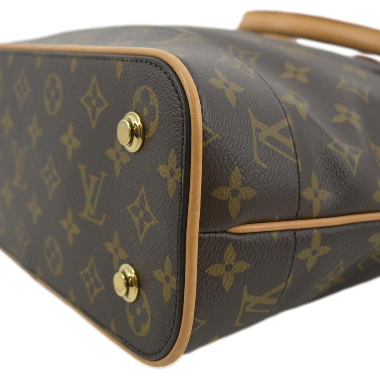 LOUIS VUITTON Carry All MM NM Monogram Canvas Shoulder Bag Brown