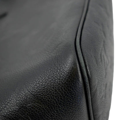 LOUIS VUITTON Neverfull MM Empreinte Leather Tote Shoulder Bag Black