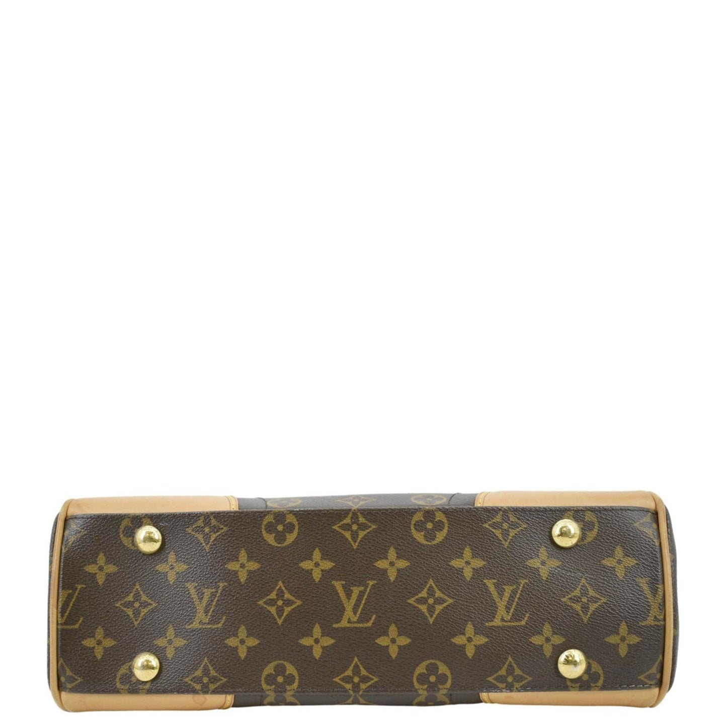 LOUIS VUITTON Beverly MM Monogram Canvas Satchel Bag Brown