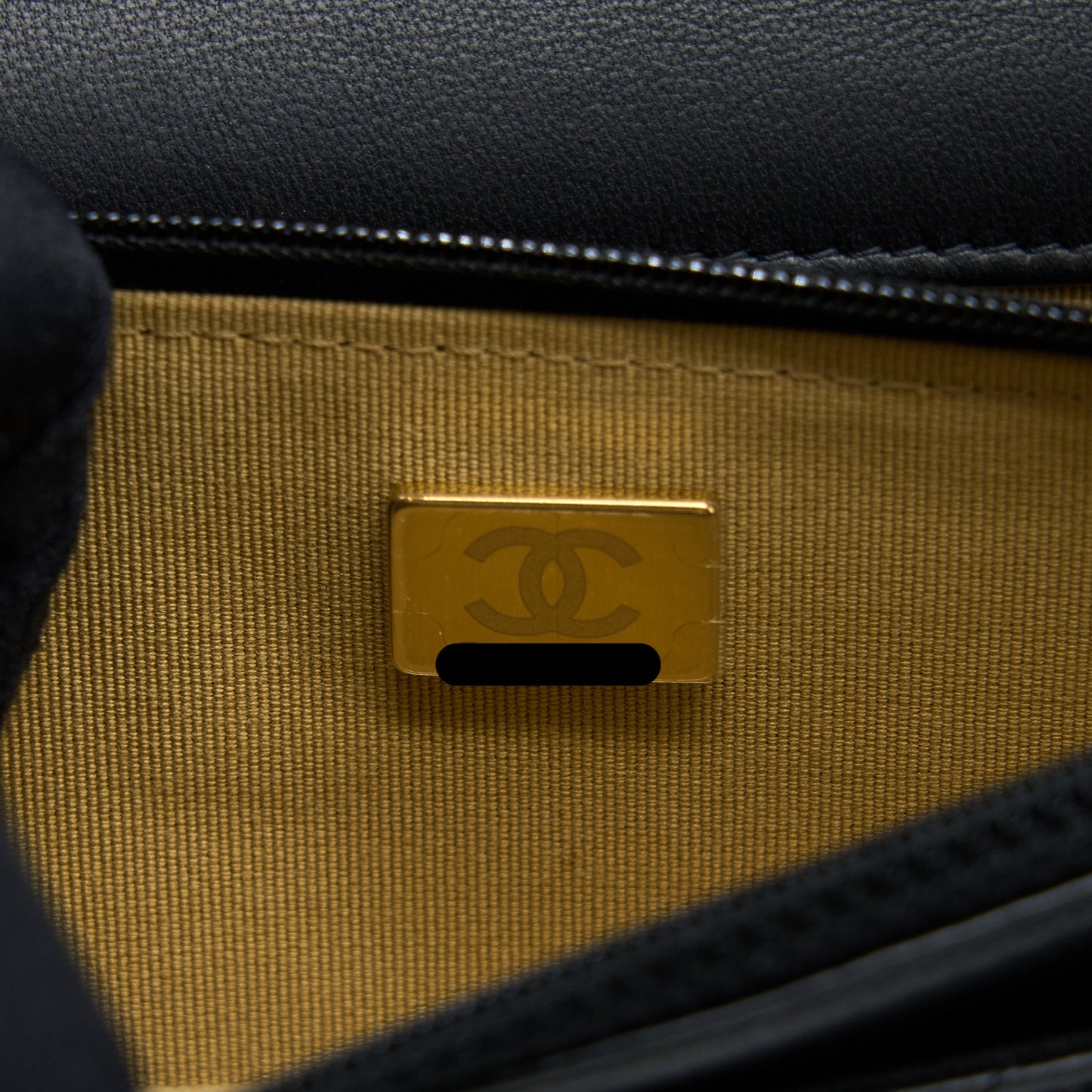 Chanel Pearl Crush Wallet On Chain Lambskin Black Brushed  (Microchip)