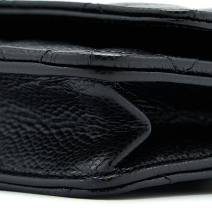 Chanel Classic Wallet On Chain Caviar Black  (Microchip)