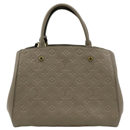 LOUIS VUITTON Montaigne MM Monogram Empreinte Shoulder Bag Tourterelle