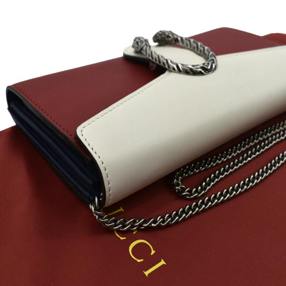 GUCCI Dionysus Leather Chain Clutch Red