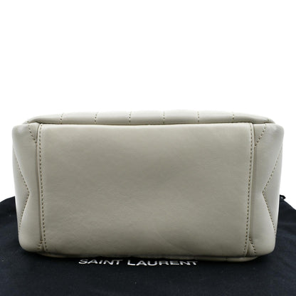 YVES SAINT LAURENT Loulou Y Small Calfskin Leather Crossbody Bag White