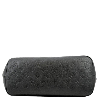 LOUIS VUITTON Neverfull MM Empreinte Leather Tote Shoulder Bag Black