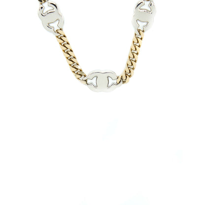 Chanel Crystal CC Logo Waist Chain Belt Light Gold Tone