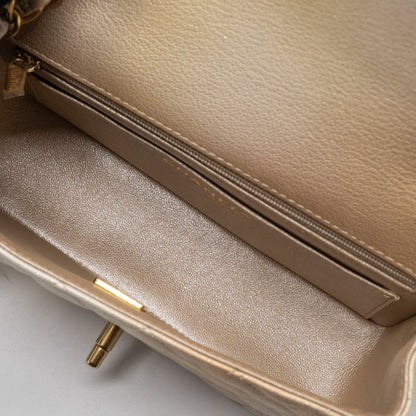 Chanel 22C mini Rectangular Flap Bag Goatskin Ombré Beige Brushed  (microchip)