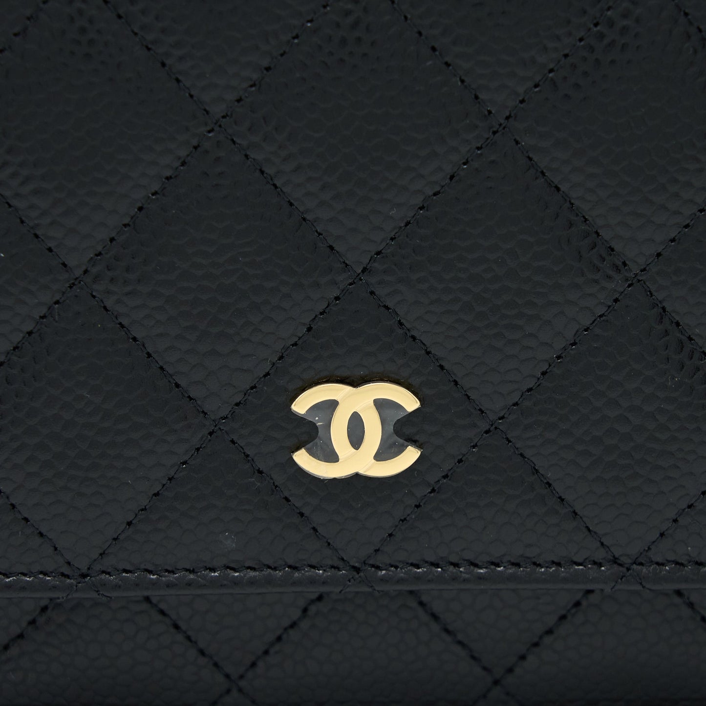Chanel Classic Wallet On Chain Caviar Black  (Microchip)