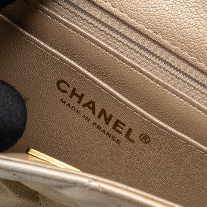 Chanel 22C mini Rectangular Flap Bag Goatskin Ombré Beige Brushed  (microchip)