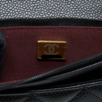 Chanel Classic Wallet On Chain Caviar Black  (Microchip)