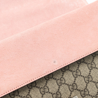 Gucci Dionysus Shoulder Bag GG Supreme Canvas/Suede Pink/Brown Limited Edition SHW