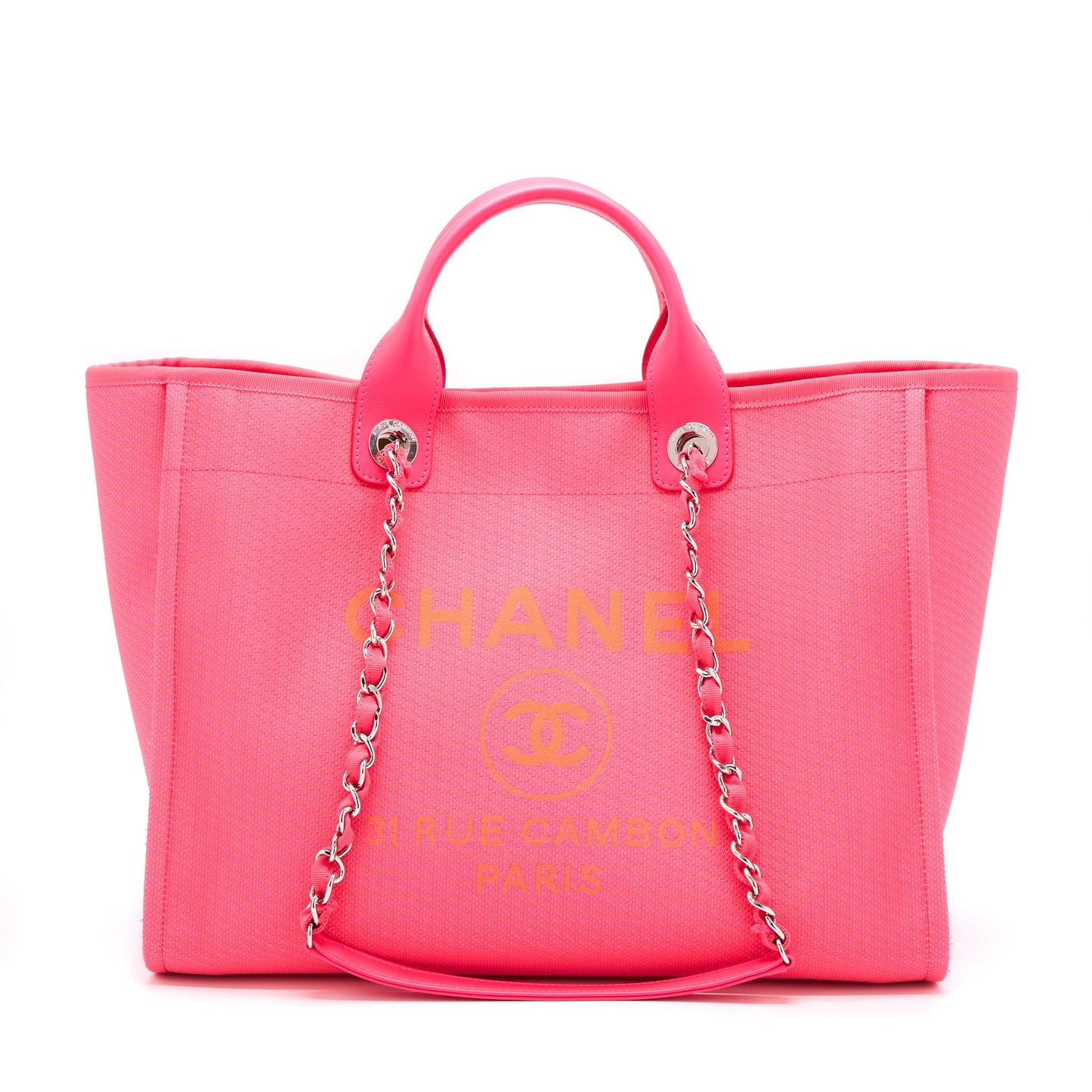 Chanel Deauville Tote Bag Hot Pink